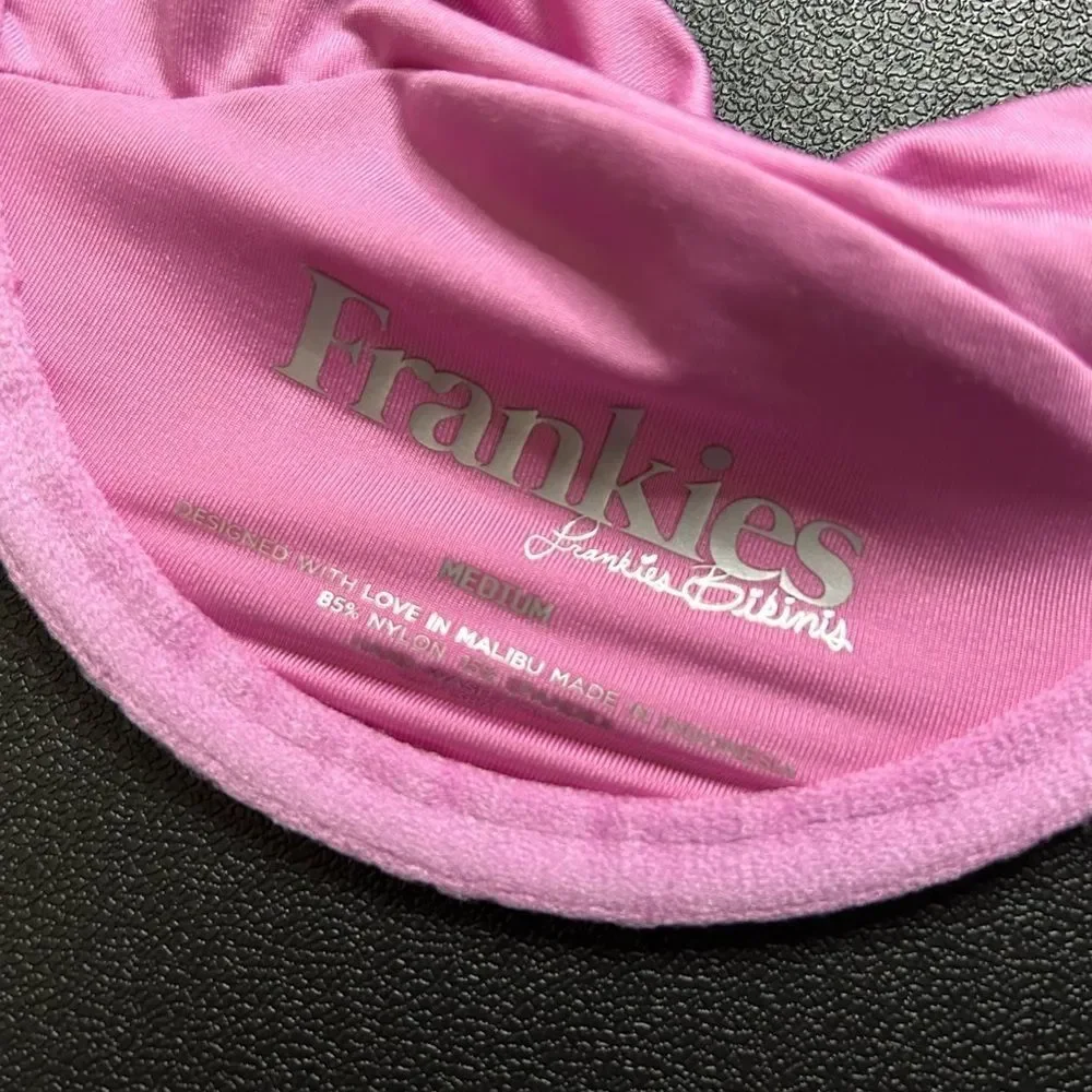Frankie’s Bikinis Cielo Bikini Top in Pink Cloud Print Size M